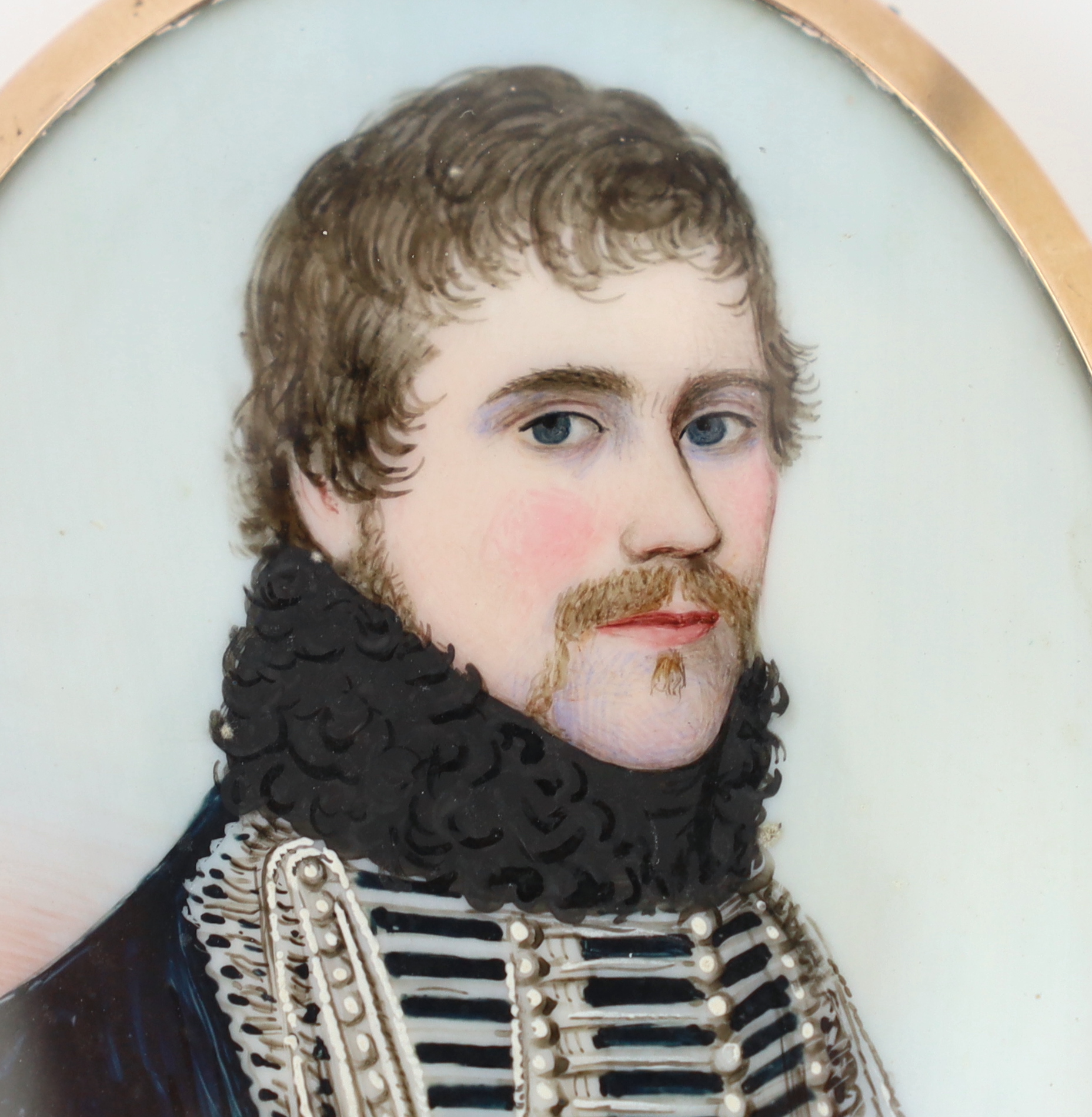 Frederick Buck (Irish, 1771-1840), Portrait miniature of an army officer, watercolour on ivory, 7 x 5.4cm. CITES Submission reference 3QR72N4Q